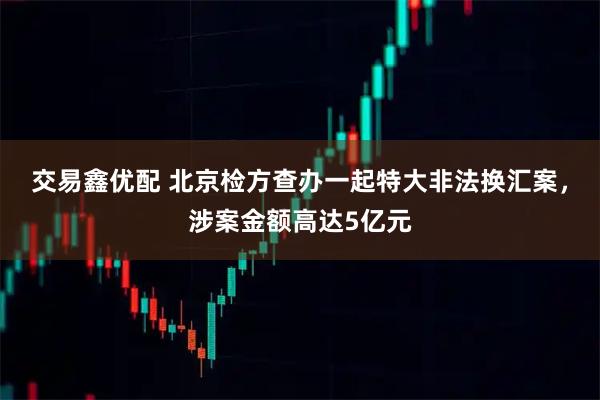 交易鑫优配 北京检方查办一起特大非法换汇案，涉案金额高达5亿元