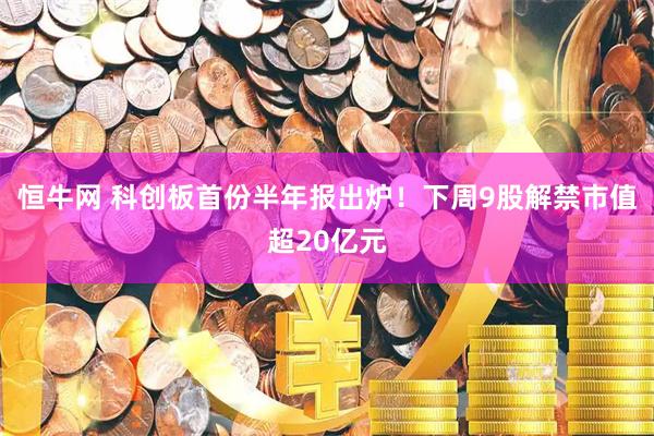 恒牛网 科创板首份半年报出炉!下周9股解禁市值超20亿元