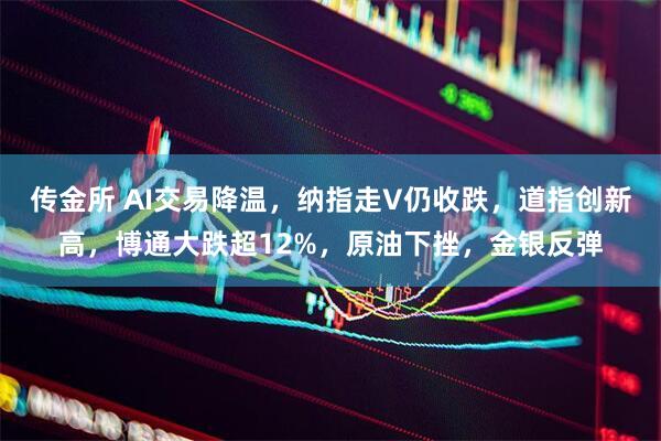 传金所 AI交易降温，纳指走V仍收跌，道指创新高，博通大跌超12%，原油下挫，金银反弹