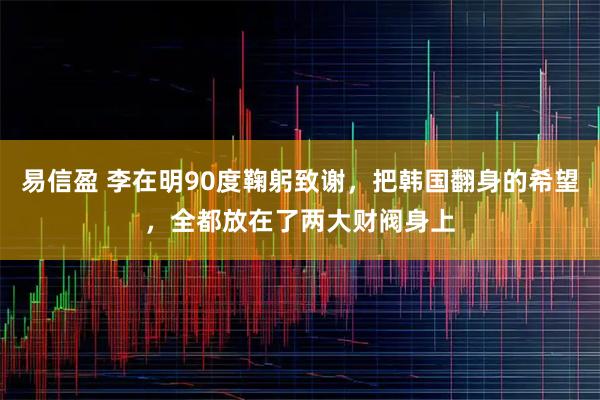 易信盈 李在明90度鞠躬致谢，把韩国翻身的希望，全都放在了两大财阀身上
